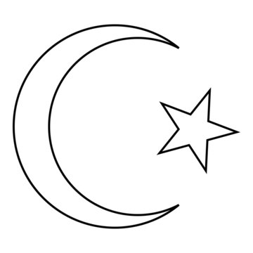 Star and crescent icon