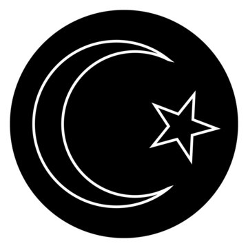 Star and crescent button
