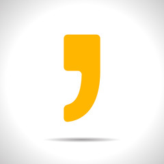 Vector comma icon. Eps10