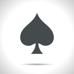 Fototapeta premium Vector game spade icon. Eps10