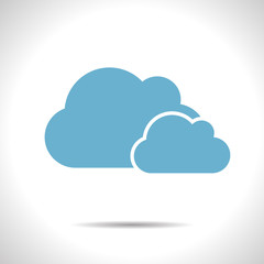 Vector two clouds icon. Eps10
