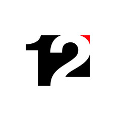 Number 12 abstract sign