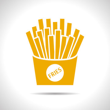 Vector fries icon. Eps10