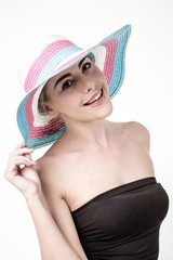 Beautiful woman in a hat