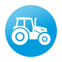 Etiqueta redonda tractor