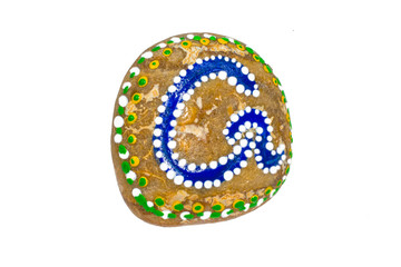 Alphabet painted on stones - letter G