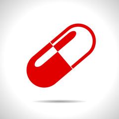 Vector capsule pill icon. Eps10