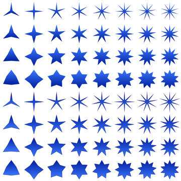 Blue Star Shape Collection