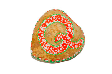 Alphabet painted on stones - letter Q