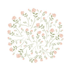 Spring floral frame for your design