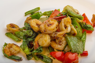 Seafood with vegetables