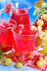 fresh summer fruit compote