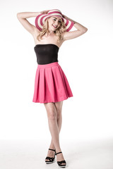 Portrait of beautiful blonde woman