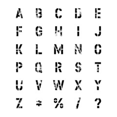 stencil graffiti spray font