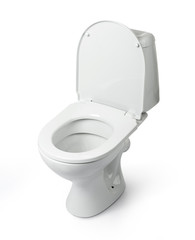 Open toilet bowl isolated. File contains a path to isolation.