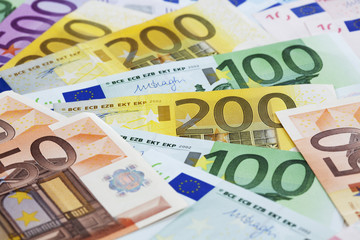 Gemischte Euroscheine