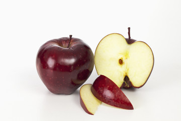 Rote Äpfel, Ganz Hälfte Stücke 