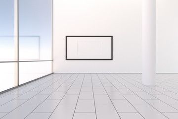 Raum leer hell modern mit Bilderrahmen