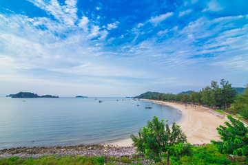 Tropical Beach white sand and blue sky