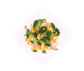 Close up of broccoli salad.