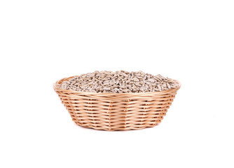 Full basket with sunflower seeds.