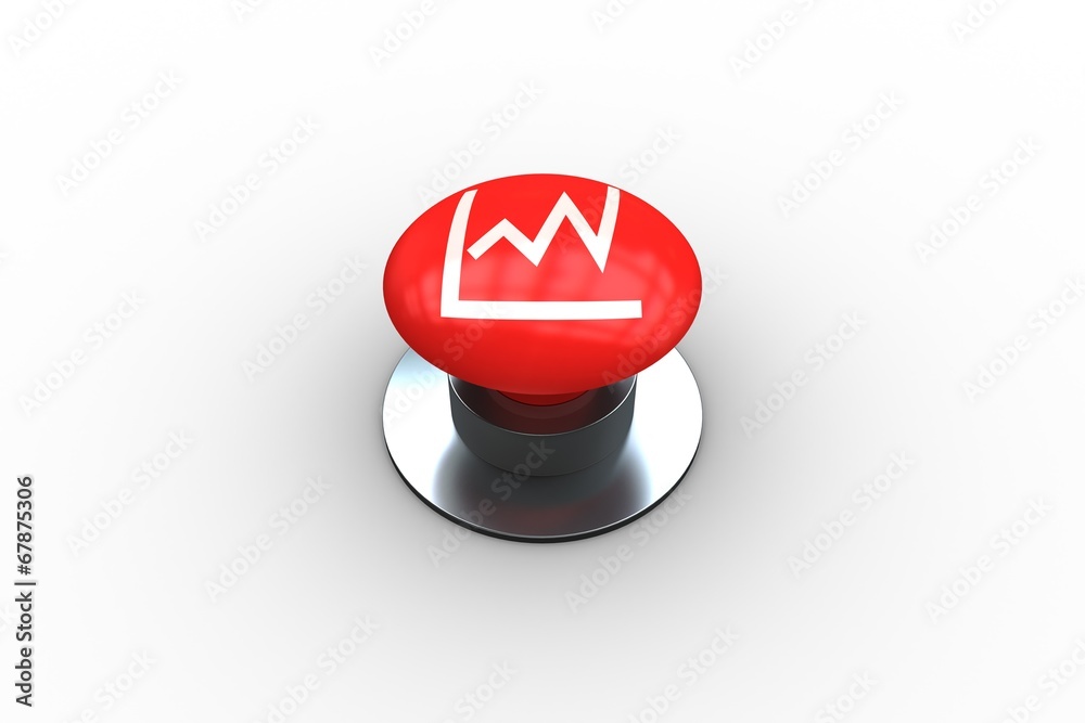 Poster Composite image of graph graphic on button