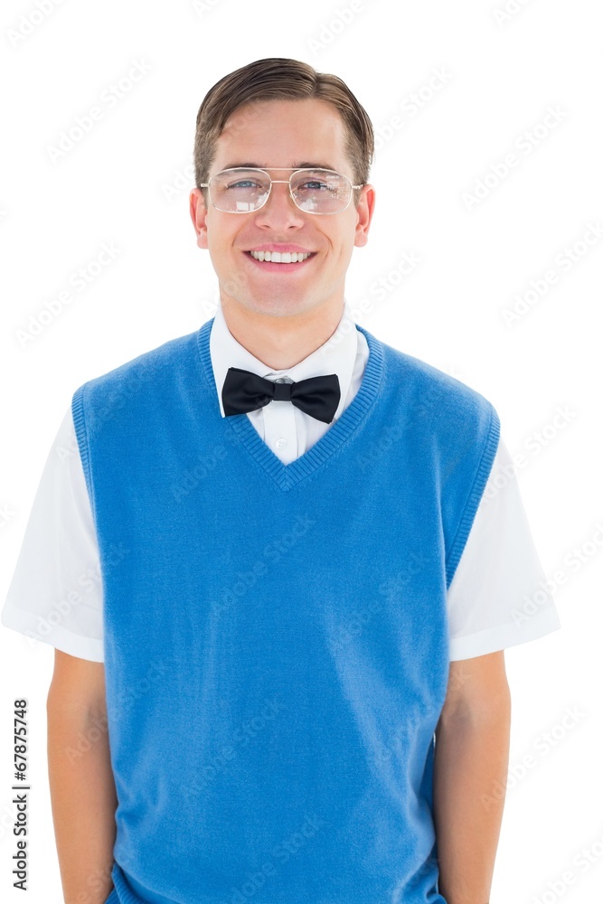 Poster Geeky hipster smiling at camera