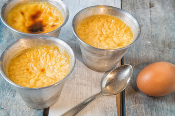 egg flan, homemade