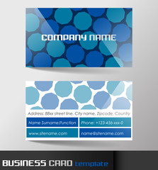 Business card template or visiting card set 	
