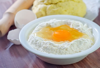 flour and eggs