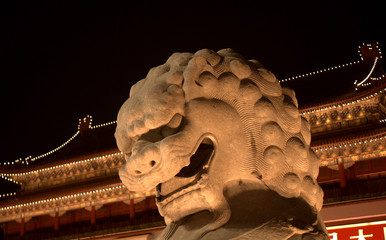 Tienanmen Gate by night, Beijing, China