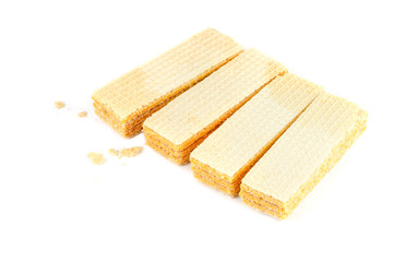 Wafers isolated on white background