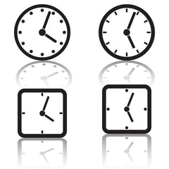 Clock vector icons
