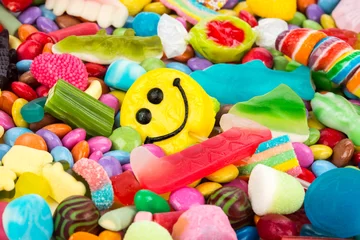 Fototapete Süßigkeiten Smiley-Süßigkeiten