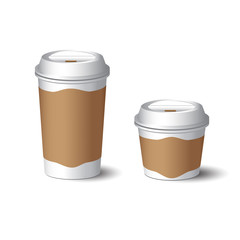 Paper coffee cup vector