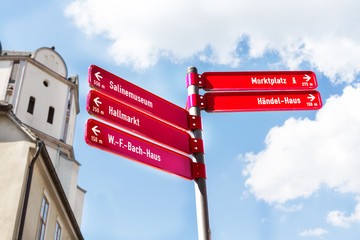 Halle Saale - Richtungsweiser