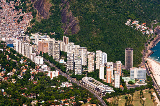 Aerial View of Luxury Highrise Condo Buildings in Rio