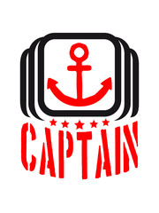 Fototapeta premium Cool Captain Anchor Logo