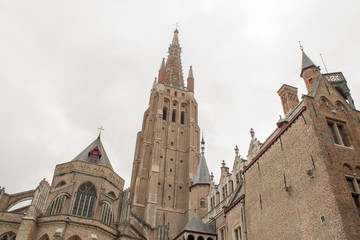Old Church in Belgium Flanders City Bruges