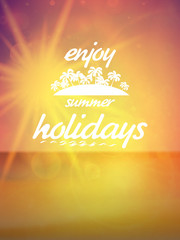 Beautiful seascape and sun.