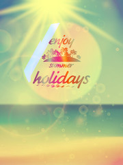 Beautiful seascape and sun.