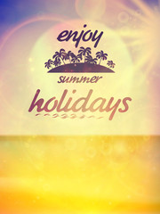 Beautiful seascape and sun.