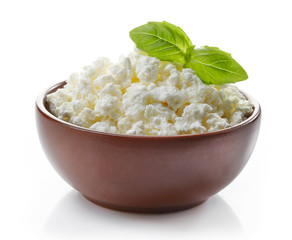 bowl of fresh cottage cheese