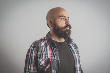 Fototapeta premium hipster long bearded and mustache man
