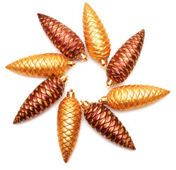 Star of Christmas pine cones