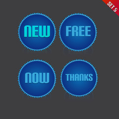Set of Flat Color Icon With Now