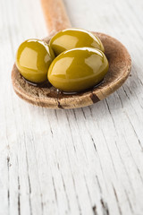 Olives wooden spoon