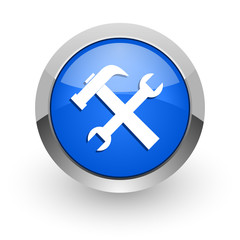 Fototapeta premium tool blue glossy web icon