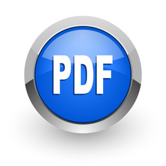 pdf blue glossy web icon