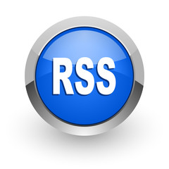 rss blue glossy web icon
